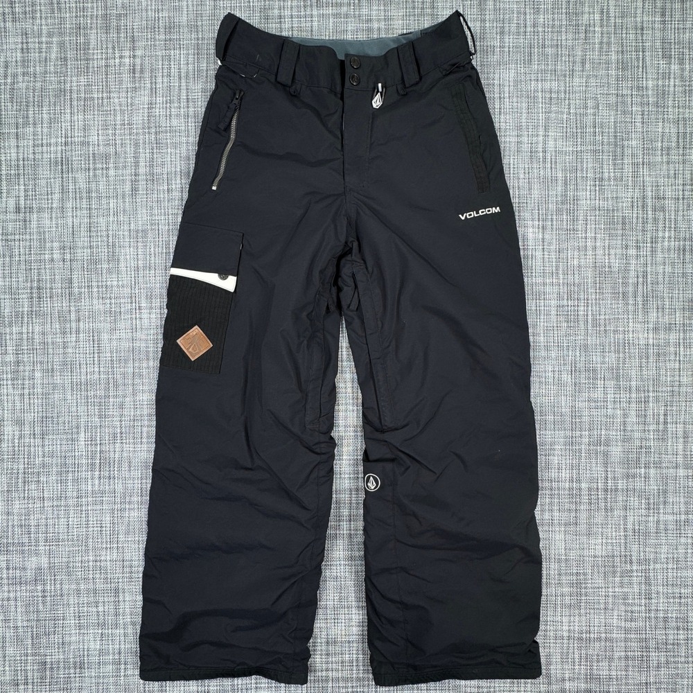 Volcom Youth Snow Pants Foxtail Insulated Cargo Ski Snowboard Black Large Winter